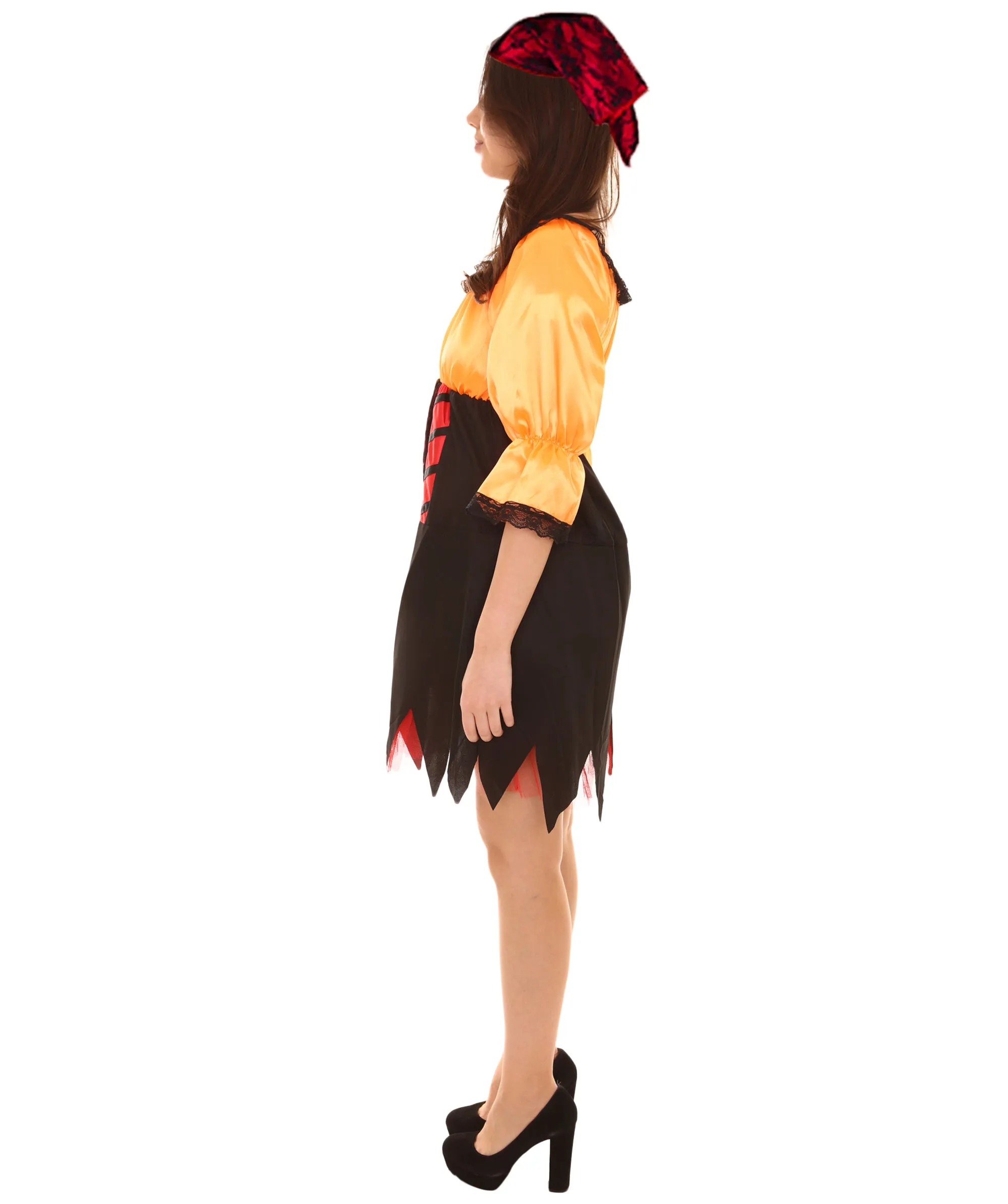 Adult Women's Sexy Pirate Costume | Orange Cosplay Costume