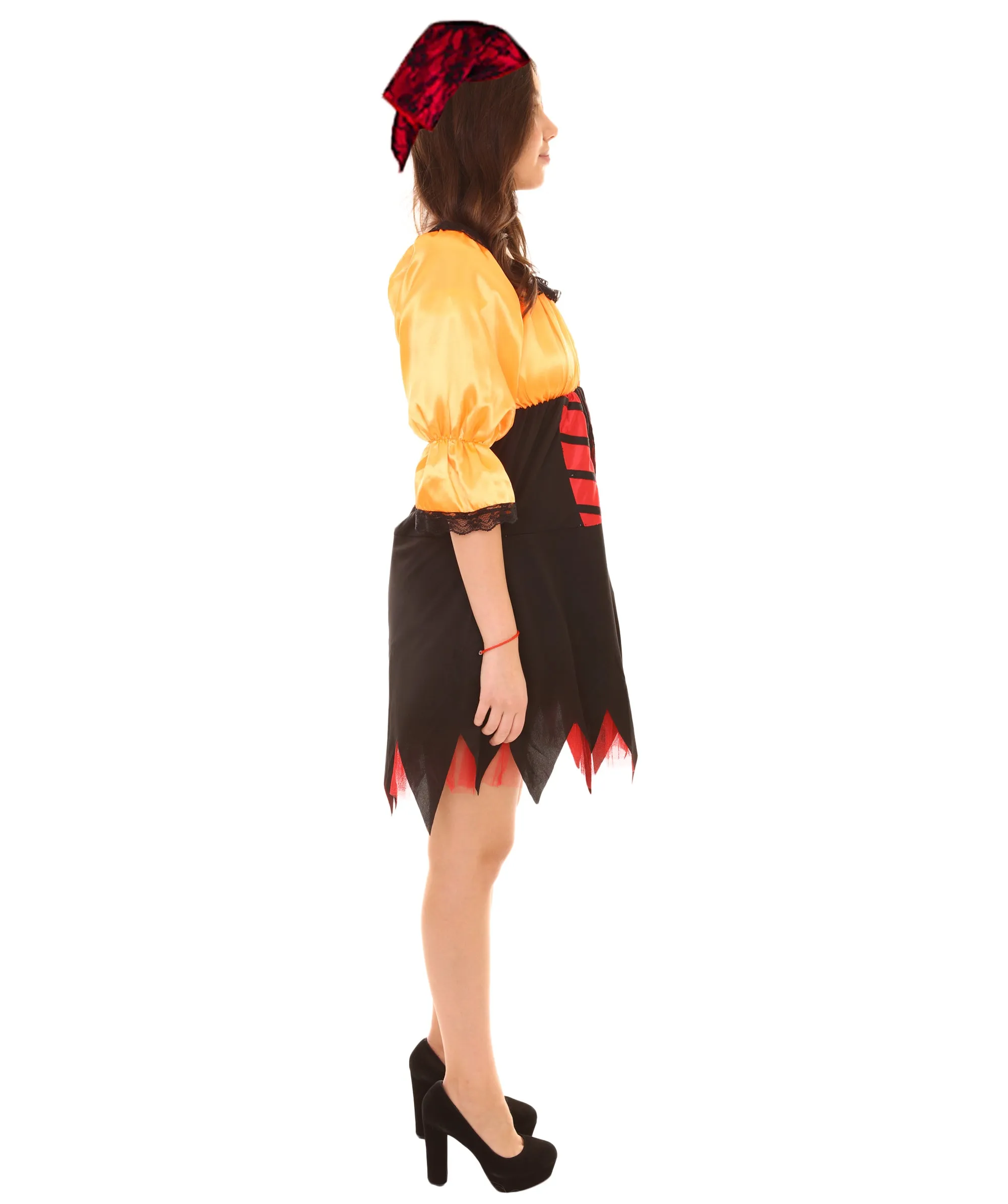 Adult Women's Sexy Pirate Costume | Orange Cosplay Costume
