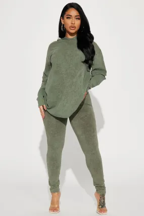 Be Real Legging Set - Olive