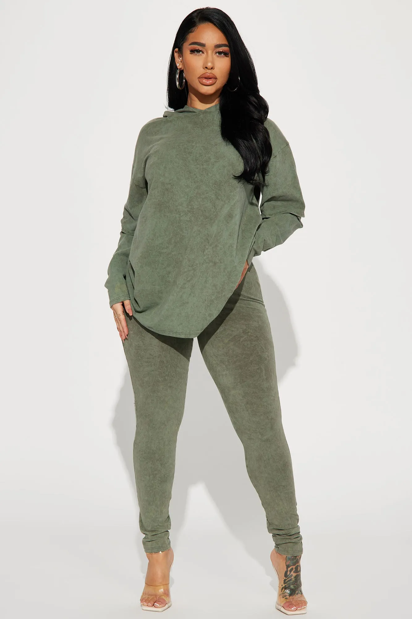 Be Real Legging Set - Olive