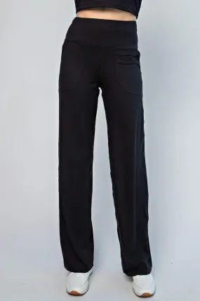 Black Straight Leggings