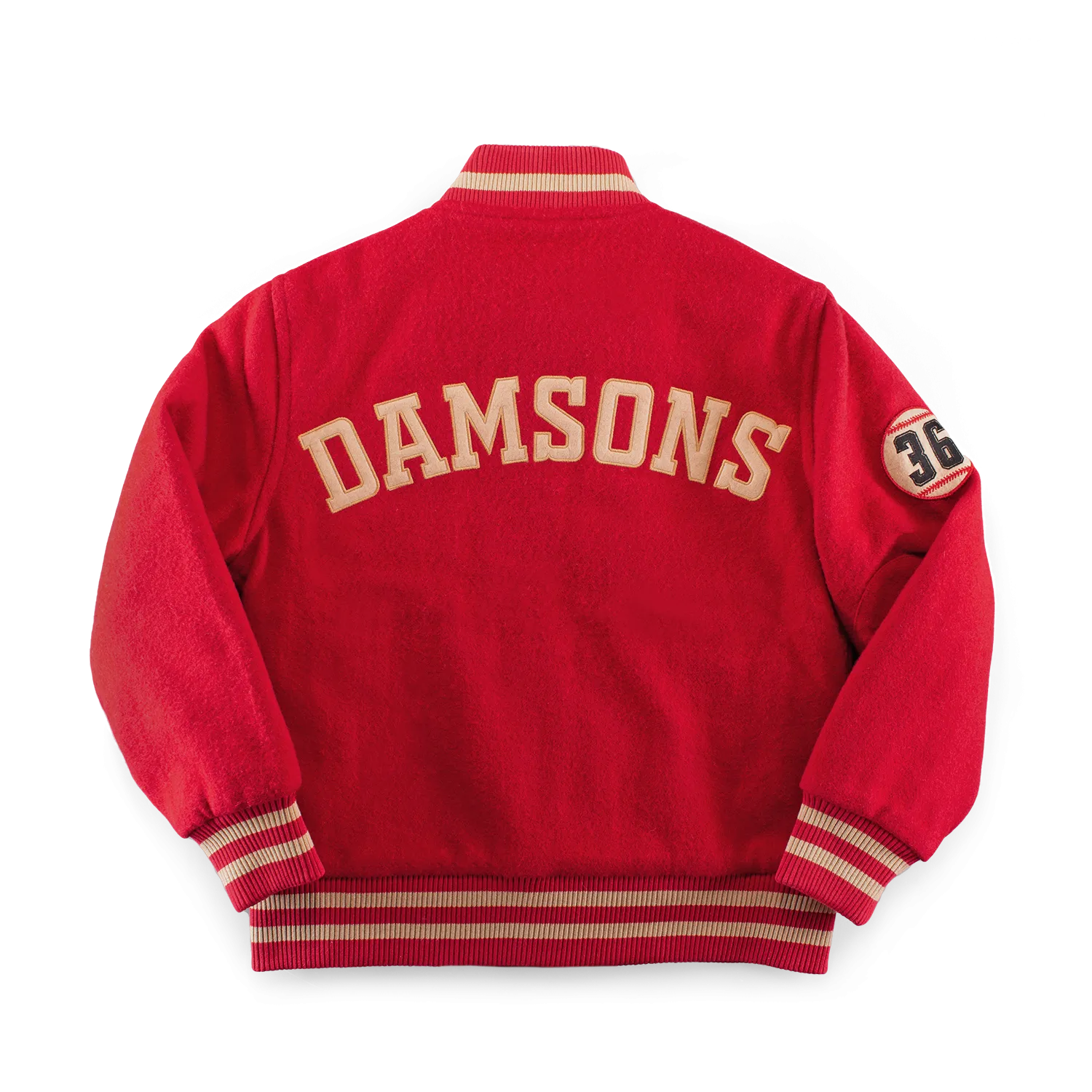 Damsons Nancy Baseball Jacket Vintage Red