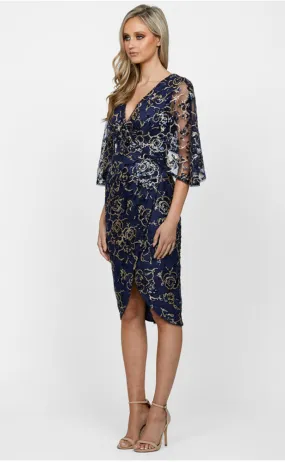 Delara Cape Sleeve Dress