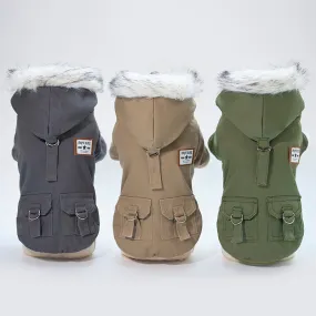 Dog clothes autumn and winterCap dog coat dog coat hoodie warm wool