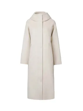 Hoodie Longline Wool Coat