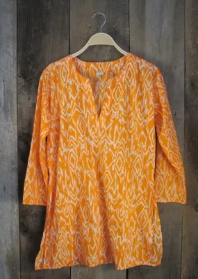 Ikat Tunic - Orange