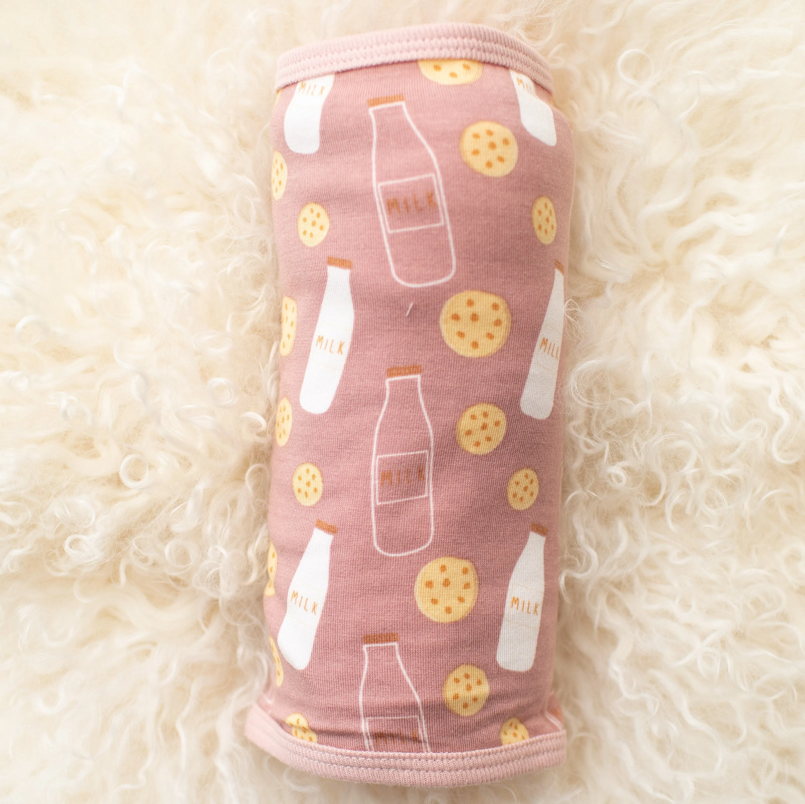 Milk N' Cookies Pink Swaddle