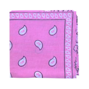 Paisley Bandana Headwrap - Light Pink