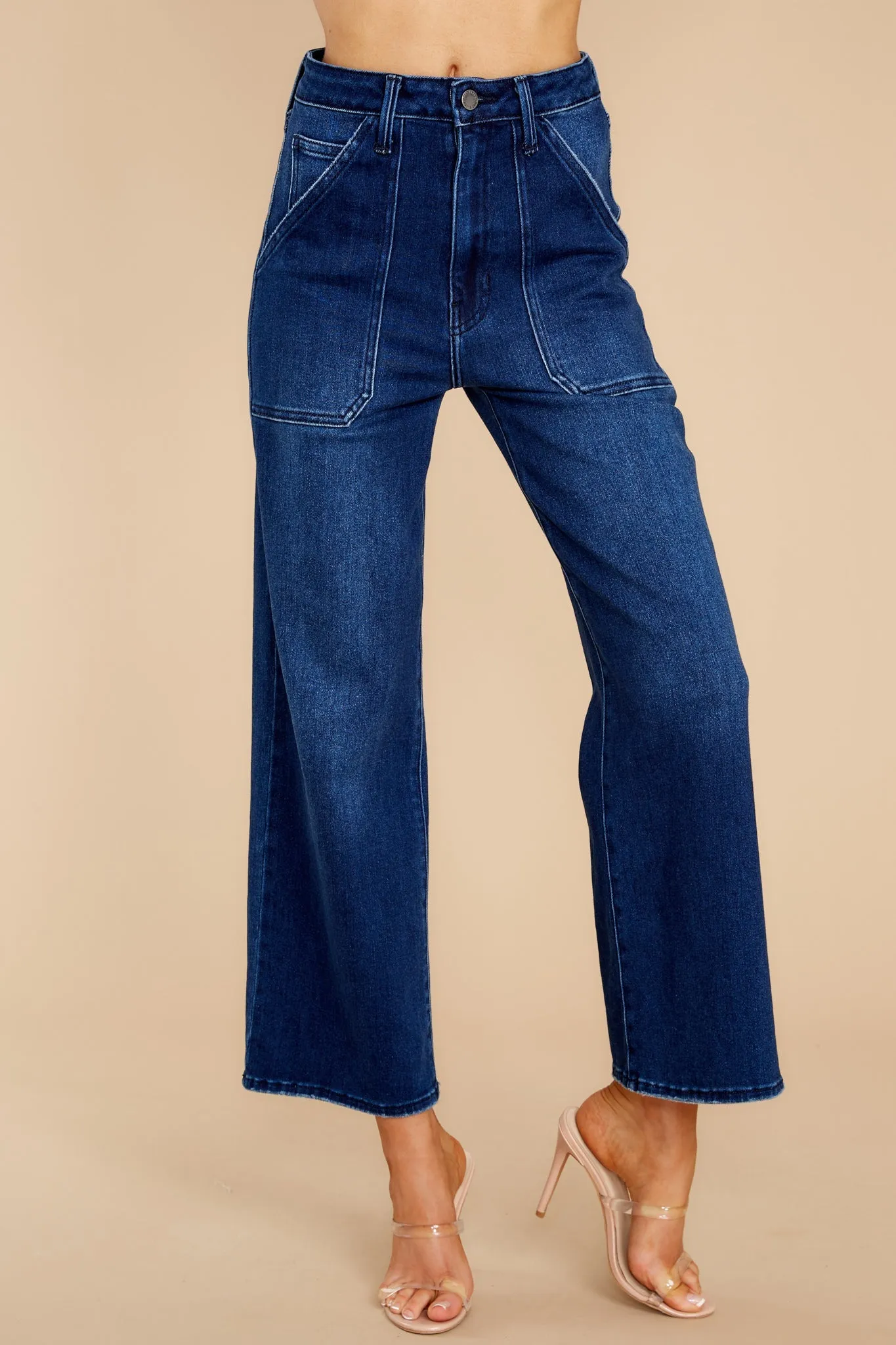 Something Amazing Dark Wash Wide Leg Jeans