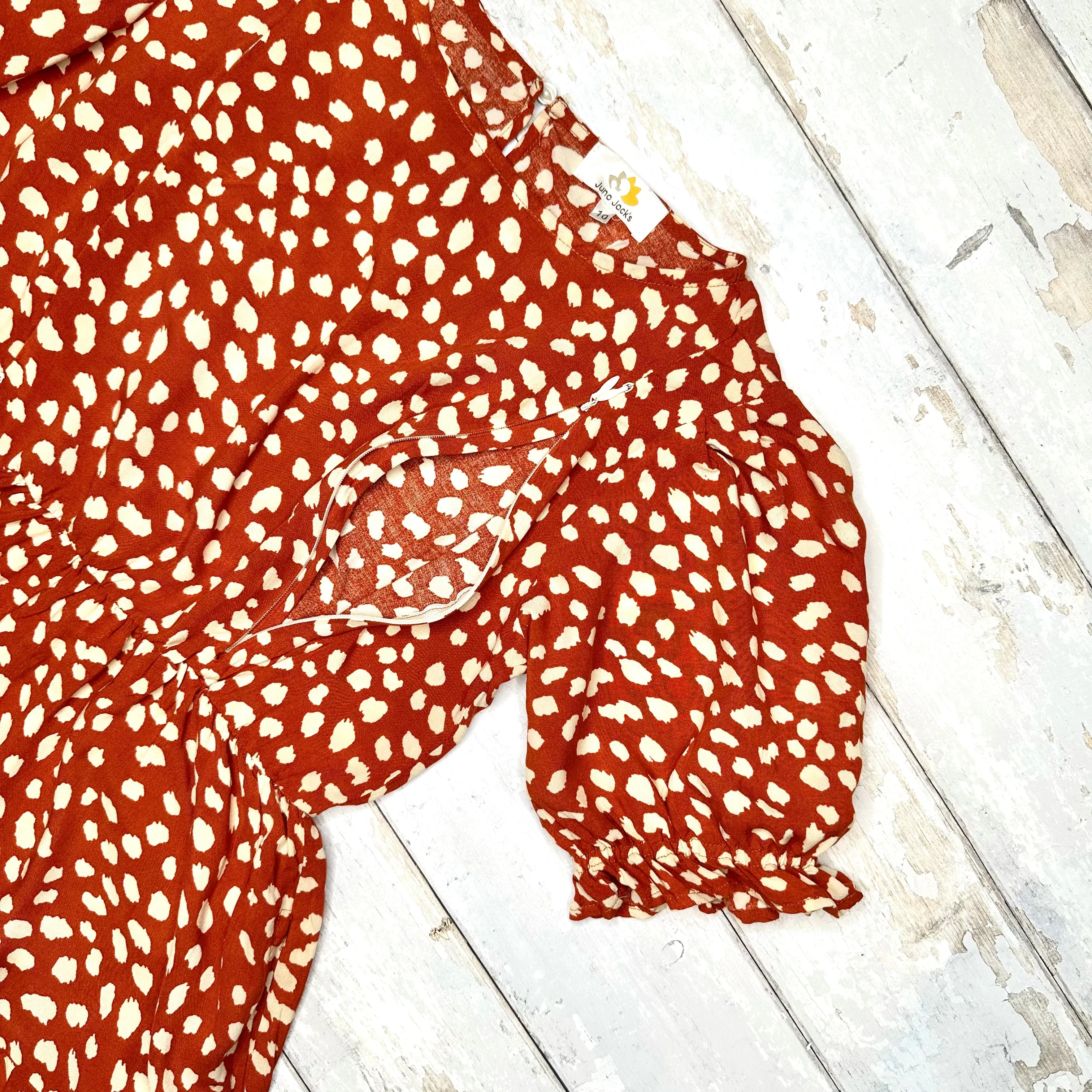 The Frankie Nursing Smock Dress - Fawn Print