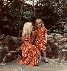 The Frankie Nursing Smock Dress - Fawn Print