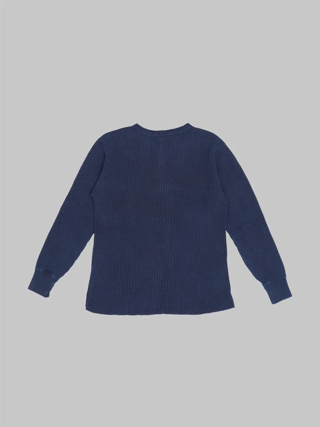 UES Thermal Big Waffle Henley T-Shirt Indigo