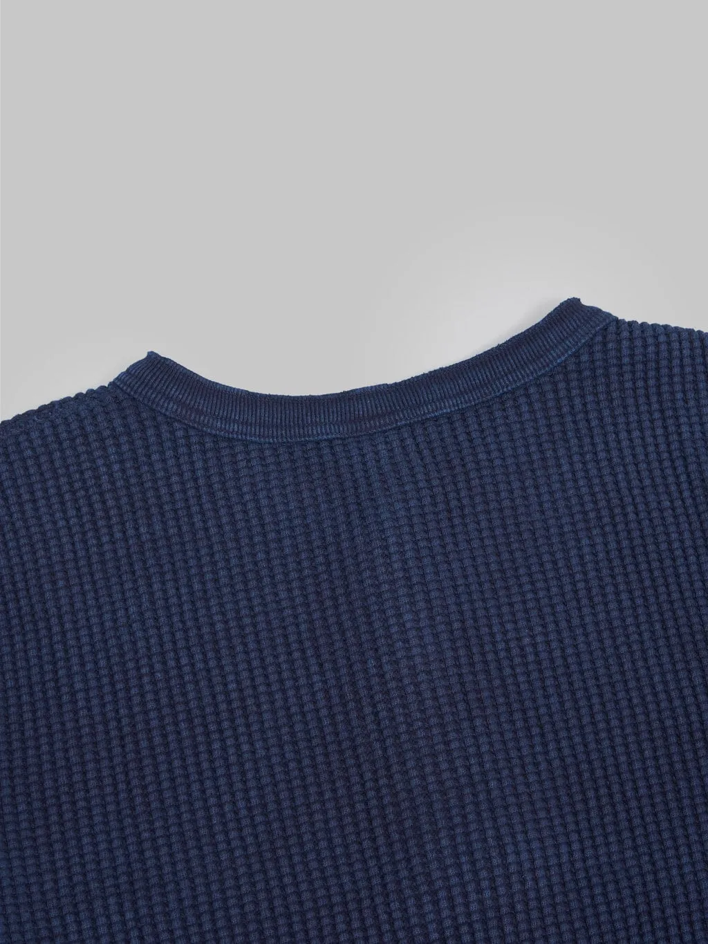 UES Thermal Big Waffle Henley T-Shirt Indigo