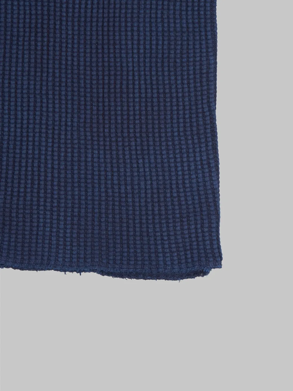 UES Thermal Big Waffle Henley T-Shirt Indigo