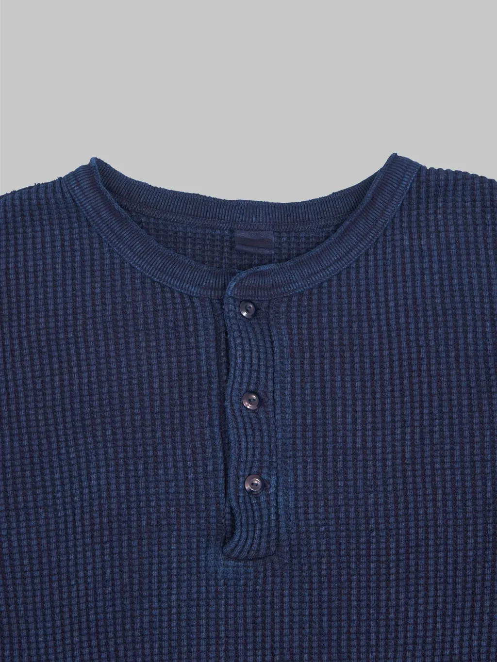 UES Thermal Big Waffle Henley T-Shirt Indigo