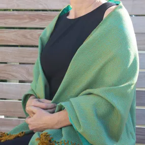 Vibrant Shawl | Mustard & Turquoise