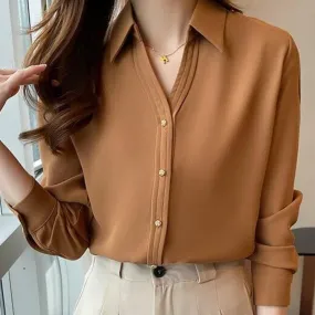 Worthy - long sleeves and V-Neck shirt & Tops
