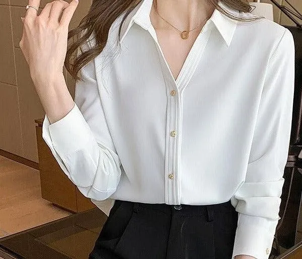 Worthy - long sleeves and V-Neck shirt & Tops