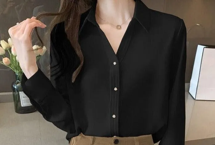 Worthy - long sleeves and V-Neck shirt & Tops