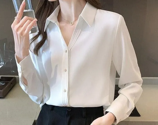 Worthy - long sleeves and V-Neck shirt & Tops
