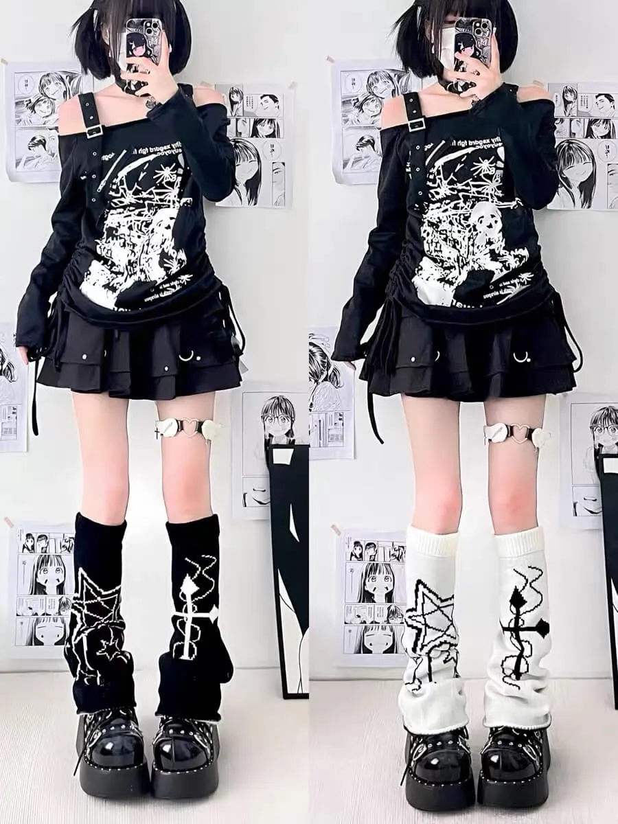 Y2k girl stars leg warmers